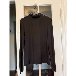 Akris Punto Black Long Sleeve Mock Neck Top – Size 14